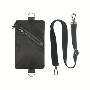 TEMU 1개 조절 가능한 어깨 스트랩 바디 폰 지갑, 멀티 포켓 디자인, 여권, 카드, 열쇠 및 현금을 위한 블랙 여행 가방, 남녀공용 캐주얼 스타일, 안전한 여행 장비, 패셔너블한 디자인