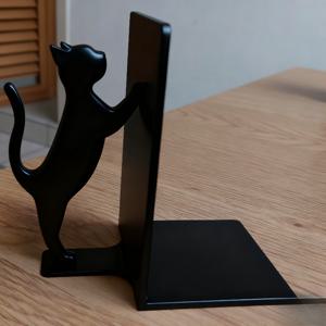 TEMU 1개, 고양이 책꽂이, 개별 책 홀더, 고양이 모양의 책꽂이가 특징이며, 책장에 있는 모든 책을 고정할 수 있습니다. 사무실 책에 재미있는 추가품, 책꽂이 랙, 책을 위한 최고의 파트너, 재미와 실용성을 결합