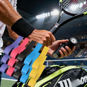 TEMU 15개 혼합 색상 땀 흡수 PU 라켓 그립 - 테니스 배드민턴 스쿼시 특수 미끄럼 방지 그립 강력한 그립 땀 방지 교체 테이프 강력한 접착 스포츠 스타일 그립 세트 프로 훈련 추가