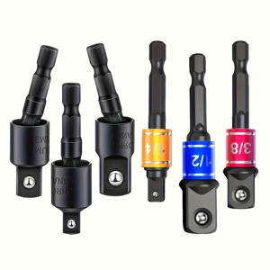 TEMU 6개 휴대용 [퀵 육각 어댑터] 6포인트 퀵 체인지 소켓, 콤비네이션 팩, 공구 액세서리, 육각 소켓 어댑터, 다기능 커넥터, 멀티 사이즈 어댑터, 고품질 육각 렌치, 내구성 어댑터, 멀티 헤드 어댑터, 소켓 변환기