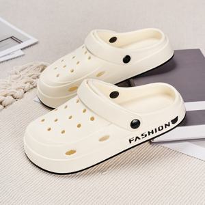 TEMU 여성 클로그, 여름 패션 캐주얼 두꺼운 밑창, 야외 트렌디, 실내 미끄럼 방지, 키높이 슬립온 여성 신발, 휴가, 산책, 해변, 사무실 및 파티에 적합, 여성 신발