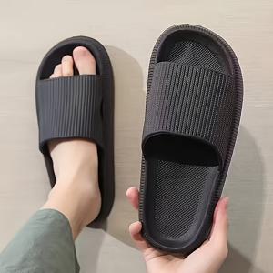 TEMU 새로운 스타일 아우터 두꺼운 밑창 슬리퍼, 부드러운 밑창, 내구성, 남녀공용 커플, 트렌디한 디자인, 해변, 가정용, 야외 활동 등 다양한 환경에 적합