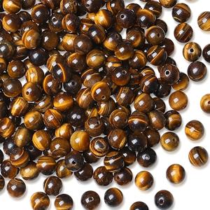 TEMU 63개 천연 황호랑이눈석 구슬 - 8mm 매끄러운 DIY 제작용, 팔찌, 목걸이용 호랑이눈석, 와이어 랩핑 및 스트링 공예용 루즈 비즈