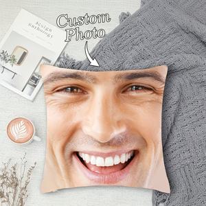 TEMU 1개 맞춤형 재미있는 얼굴 봉제 인형 사진 프린트 베개 커버, DIY 개인 맞춤형 베개 커버, 커플, 애완동물, 친구에게 적합, 결혼식, 휴일, 파티, 어버이날, 아버지의 날, 추수감사절에 적합, 베개 속통 미포함