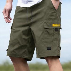 TEMU 남성 여름 카고 반바지 캐주얼 멀티 포켓 루즈핏 경량 작업 야외 반바지
