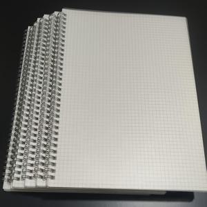 TEMU 1개 특대형 A4 그리드 노트북, 두꺼운 종이 160페이지, 투명 PP 표지, 고품질 종이, 스케치용, 이중철사 스파이럴 제본, 학교, 대학, 직장, 사무실용