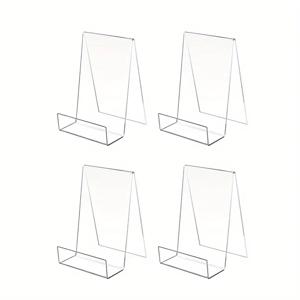 TEMU 태블릿, 잡지, 포스터, 예술 작품용 고하중 투명 아크릴 이젤 스탠드 2개/4개 팩 - 안정적인 받침대, 프레임 디스플레이, 사무실, 스튜디오, 프레젠테이션용 - 스마트폰, 책과 호환