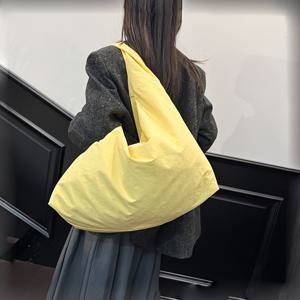 TEMU 대용량 일본 한국 홍콩 스타일 겨드랑이 가방 빈티지 가방, 패션 나일론 천 숄더백 레트로 핸드백 여성 가방, 다용도 캐주얼 겨드랑이 가방, 사무실 통근 가방, 여성 숄더백