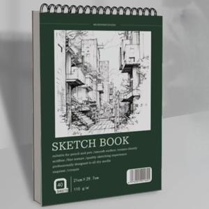 TEMU 스케치 A4 두꺼운 스케치북 (미술 학생용), 빈 그림책, 40개 손그림 납 종이 그림