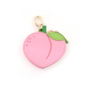TEMU 다기능 과일 동전 지갑 자수 복숭아 과일 펜던트, 교환 돈과 이어폰 보관에 적합, 내마모성 아연 합금 버클 Ins 스타일 가방 펜던트 참
