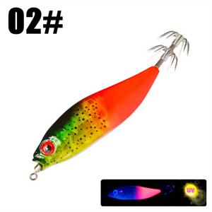 TEMU GREENSPIDER 55mm 5.5g Floating Squid Jig Jigging Fishing Lure UV Artificial Plastic Squid Hook for Sea Boat Fishing Cuttlefish Bait
