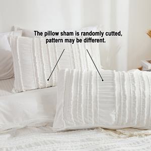 TEMU 주름 버블 거즈 화이트 단색 베개 커버 2개, 스타일 침구, 폴리에스터 합성 섬유 침구, 베개 커버, 침실 및 기숙사와 같은 다양한 장면에 적합, 이상적인 휴일 선물, 사계절용 부드럽고 피부에 친화적인 가정용품, 베개 커버 2개, 솜 미포함