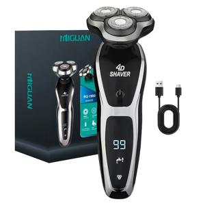 TEMU 4-in-1 남성용 전기 면도기 - 수염, 코털, 귀퉁이 털 정리, USB 충전식, 듀얼 설정, 디지털 디스플레이 (남성을 위한 이상적인 선물)