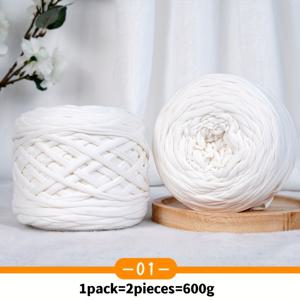 TEMU 2개 묶음, 600g, 대형 천 스트립 묶음, 더 편리한 DIY 땋은 가방, 땋은 수납 바구니, 카펫, 수제 유모차 재료 두꺼운 실