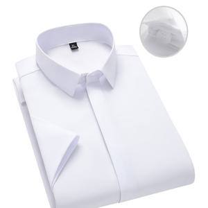 TEMU 남성용 비즈니스 캐주얼 반팔 셔츠, 구김 방지 및 편안함, 버튼다운 칼라, 출퇴근 및 파티용, 히든 버튼, 숨겨진 플래킷, 옷장 필수템, 다양한 색상 옵션