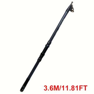 TEMU 초경질 탄소 섬유 낚싯대 2.1-3.6M (6.9-11.8Ft) 5가지 사이즈, 미끄럼 방지 그립 및 메탈 인서트 포함 - 바다 암초 낚시, 서핑 캐스팅 및 장거리 던지기에 적합