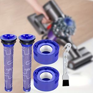 TEMU 5개 진공 필터 교체 키트, Dyson V7, V8 Animal, V8 Absolute 및 SV10 진공 청소기와 호환, 교체 부품 #965661-01 및 967478-01 [2개 후 필터 및 2개 전 필터 및 1개 도구]