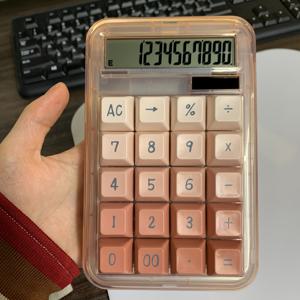 TEMU 12자리 디스플레이 태양광/배터리 듀얼 전원 계산기, 대형 LCD 화면, 인체공학적 기계식 키, 기본 수학 키, 지우기/백스페이. 사무실, 가정, 금융, 일반 부기업무에 적합. 정확한 계산, 스타일과 실용성의 조화