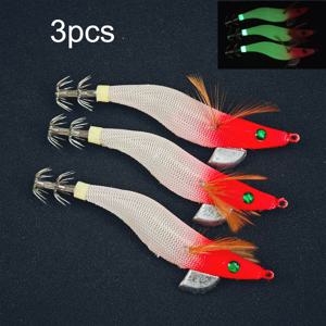 TEMU 3개 야광 문어 지그 훅 | 스테인리스 스틸 및 납, 인조 깃털, 혼합 색상, 바닷물 및 민물에 적합, 브랜드: AVLCOAKY