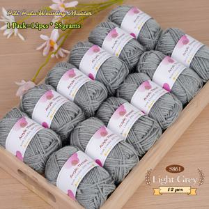 TEMU 아크릴 실 볼 12개 세트, 300.58oz, 부드럽고 편안한 다양한 색상, 4줄로 구성된 손뜨개용 DIY 크로셰 스웨터, 모자, 장갑 및 기타 수공예품용, 각 25g