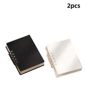 TEMU A7 미니 소형 노트북 2팩, 포켓북, 루즈리프 노트북, 고급형 탈착식 코일, 심플 인스 윈드 휴대용