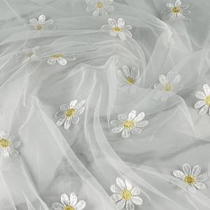 TEMU 세련된 웨딩, 브라이덜 샤워, 생일 파티 장식, 로맨틱 빈티지 테마에 완벽한, 다양한 행사에 적합한, 얇은 원단으로 제작된 데이지 테이블보 1개입