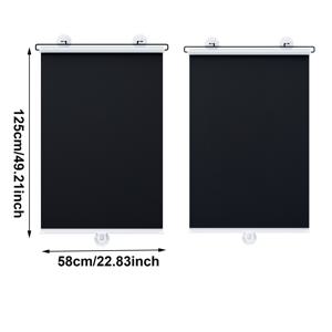 TEMU 2PC 100% 차량용 롤러블라인드, 열차단 무공구형 자동롤업 차창 커튼, 가정/사무실용 무선 풀타입 블라인드