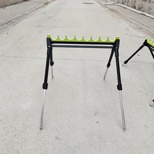 TEMU 고강도 블루 낚싯대 홀더 8구멍, 튼튼한 아연 합금 EVA 구조, 안전한 낚시꾼용 낚싯대 스탠드