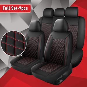 TEMU 퀼팅 차량용 시트 커버, 5인승 차량 SUV CRV 픽업 트럭에 적합한 범용 사이즈