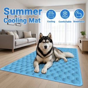 TEMU Appker 여름 강아지 고양이 쿨링 매트, 땀 흡수 원단 | 통기성 메쉬 침대 | 내구성 좋은 폴리에스터 섬유 - 여름 내내 고양이와 강아지를 시원하고 편안하게 유지, 소형, 중형, 대형 반려동물에게 적합, 5가지 사이즈 제공