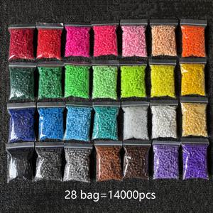 TEMU 10/28봉지 5000/14000개 5mm 퓨즈 비즈 대구멍 비즈 DIY 핸드메이드 주얼리 만들기 재료 - 멜팅 비즈 픽셀 퍼즐 비즈 창의적인 공예용 - 주얼리 디자이너에게 완벽한 제품