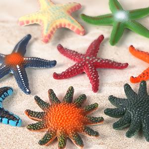 TEMU 별모양, 해양 생물 장식품, 해변용, 여름 수영 추가 장식, 부드러운 고무 다이빙 던지기 장난감 - 여름 파티, 풀 파티, 해변 파티, 수족관 채우기에 적합한 수영장 장식품