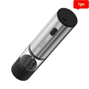 TEMU 전동 소금 후추 그라인더, USB 충전식 소금 후추 셰이커, 스테인리스 스틸 조절식 자동 후추 그라인더, 주방 및 레스토랑용