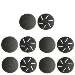 TEMU 10개입 전동 발 파일 교체용 헤드, 고운 & 거친 석영 모래 롤러 헤드, 플라스틱 하우징 포함, 통증 없는 각질 제거, 페디큐어 도구 액세서리 또는 살롱 사용 가능