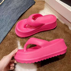TEMU 여성용 플랫폼 여름 통굽 샌들 부드러운 편안한 베개 슬라이드 여성 패션 미끄럼 방지 실내외 신발