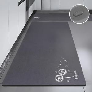 TEMU 1개 다이아토무스 이삭 주방 매트, 3.7mm 두께 다이아토무스 이삭 욕실 매트, 미끄럼 방지 카펫, 주방 매트, 세탁 가능한 긴 카펫, 홈 , 룸