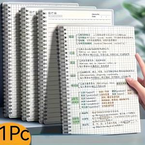 TEMU 두꺼운 종이로 만들어진 80매 160페이지 A5 격자 노트는 사무실, 메모, 스케치, 초안, 안건, 드로잉 및 필기 용품에 적합한 아름다운 A5 스프링 노트북입니다.