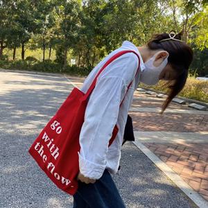 TEMU 여성용 레터링 프린트 숄더백 1개, 지퍼 내부 포켓이 있는 대용량 가방, 학생 수업용