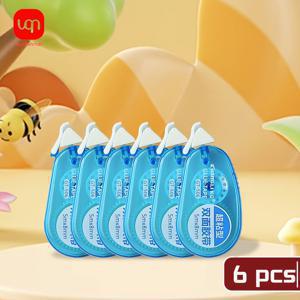 TEMU 6개입 WQN 양면 테이프 | 스크랩북, 공예 및 사무용품에 적합한 고점도 8mm x 5m