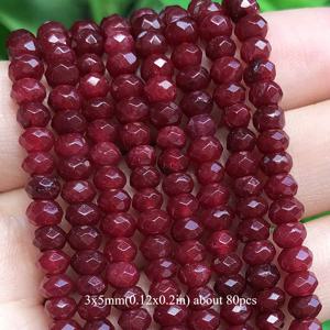 TEMU 3X5mm 천연석 파체드 가넷 고품질 론델 루스 스페이서 비즈, 주얼리 제작용, 화려한 팔찌 목걸이 공예 용품, 선물 및 일상 착용에 적합
