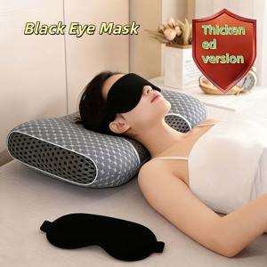 TEMU 다양한 머리 모양에 맞게 조절 가능한 스트랩이 있는 3D 딥컨투어 디자인의 수면 안대 1개, 남녀 공용 범용 아이마스크, 효과적으로 빛을 차단, 100% 암막 부드럽고 편안한 안대, 야간 근무, 여행, 요가, 낮잠에 이상적, 블랙 색상으로 침실, 여행, 사무실, 캠퍼스에서 사용하기에 완벽하며, 신학기 시즌을 위한 실용적인 아이템