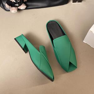 TEMU 여성용 패셔너블 데일리 출퇴근용 멀티 컬러 뮬 슬라이드 플랫, 편안하고 캐주얼하며 우아하고 활용도 높은 슬립온 슈즈, 여성 신발