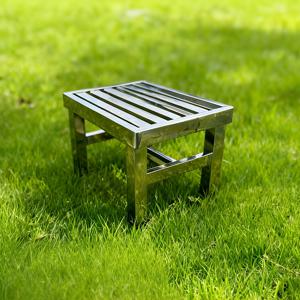 TEMU 304 스테인리스 스틸 스툴, 도톰한 녹 방지 고하중, 안뜰, 발코니, 공원 벤치용, 방수, 햇빛 차단, 부식 방지, 휴대용, 설치 불필요