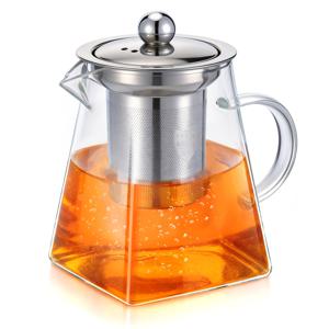 TEMU 고온 내성 500ml/17oz 꽃무늬 티포트, 304 스테인리스 스틸 필터 포함, 가정용