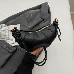 TEMU 여성용 소가죽 뿔 크로스백 대용량 뿔 모양 지갑형 숄더백, 조절식 스트랩 및 지퍼 잠금장치 포함, / 탠색/ 출퇴근, 사무실, 여행, 캐주얼용으로 적합