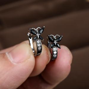 TEMU 18K 골드 도금 마키즈 컷 탄생석 지르코니아 귀걸이, 귀여운 나비 모양, 합성 큐빅 지르코니아, 구리 귀침, 모든 계절에 어울리는 데이 선물 쥬얼리
