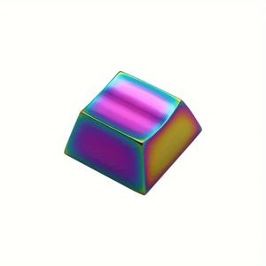 TEMU 오리지널 R4 고알루미늄 합금 소재 CNC 공정 기계식 키보드 키캡 알루미늄 합금 ESC 키캡, 십자축 기계식 키보드용 키캡, 색상 그라데이션 미러 도금 공정 기계식 키보드 키캡
