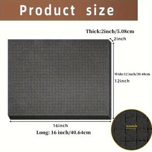 TEMU 공구 상자 폼 1개 팩 16 X 12 X 2인치 박스 폼 라이너, 폴리에틸렌 공구 폼 보드, 서랍 라이너 폼, 공구 상자 정리 및 보관 공구 그늘 개선, 픽 앤 풀 폼 삽입물 - 풀 아웃 프리 큐브 폼 보드