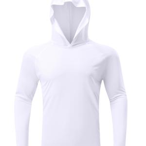 TEMU 남성용 후드 긴팔, 가볍고 통기성이 좋습니다. 하이킹에 적합합니다. 운동용 후드티, 가벼운 폴리에스터 니트 원단, 단색 풀오버, 스포츠, 요가, 러닝, 하이킹 및 야외 활동, 낚시, 낚시 작업복에 이상적입니다.