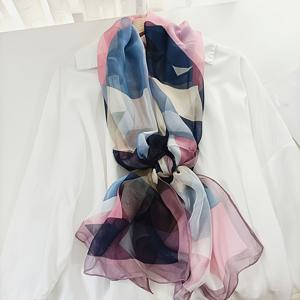 TEMU 여성용 긴 프린트 스카프, 통기성과 자외선 차단 목도리, 봄과 가을을 위한 다용도 패션 쉬폰 스카프, 목 장식, 여름 실내 에어컨 샤울, 헤드스카프, 자외선 차단 비치 타월, 겨울 목워머, 포근한 스카프